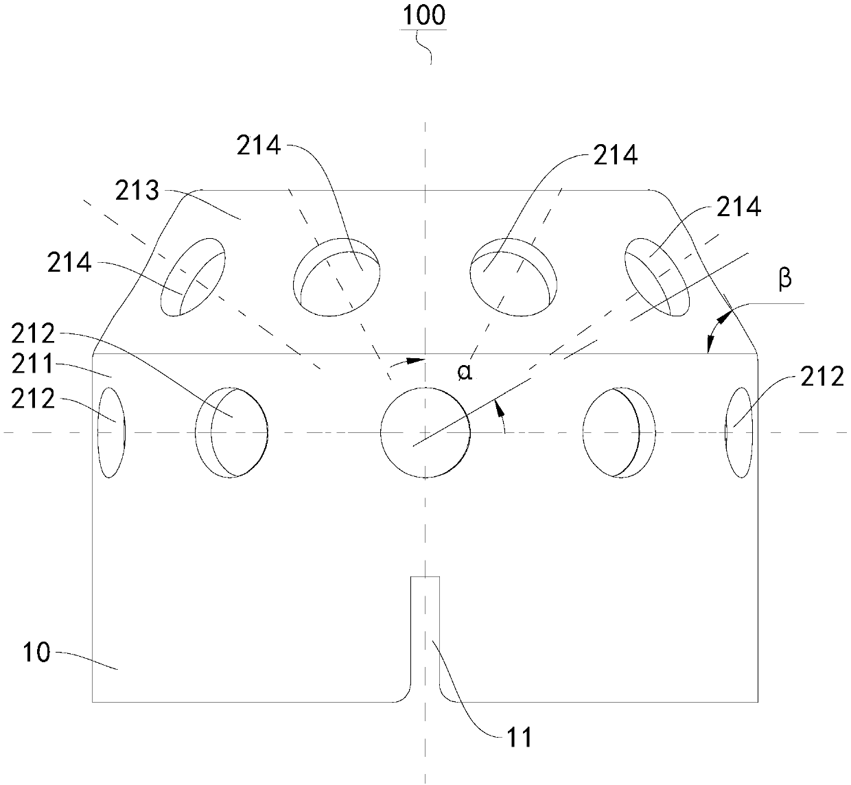 Burner spray head, burner with spray head and clothes dryer