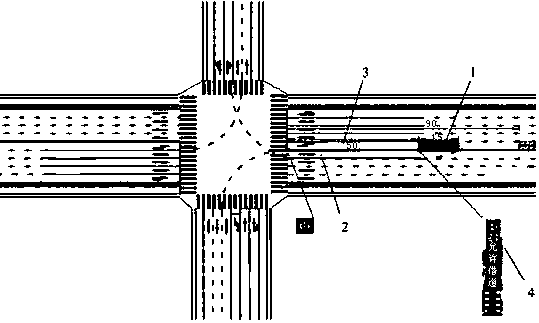 Self-adaptive lane-borrowing left-turning system and method based on video detection