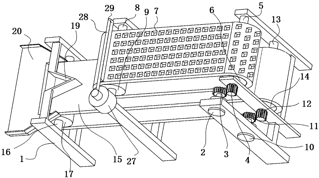 Automatic cake packing device and application method