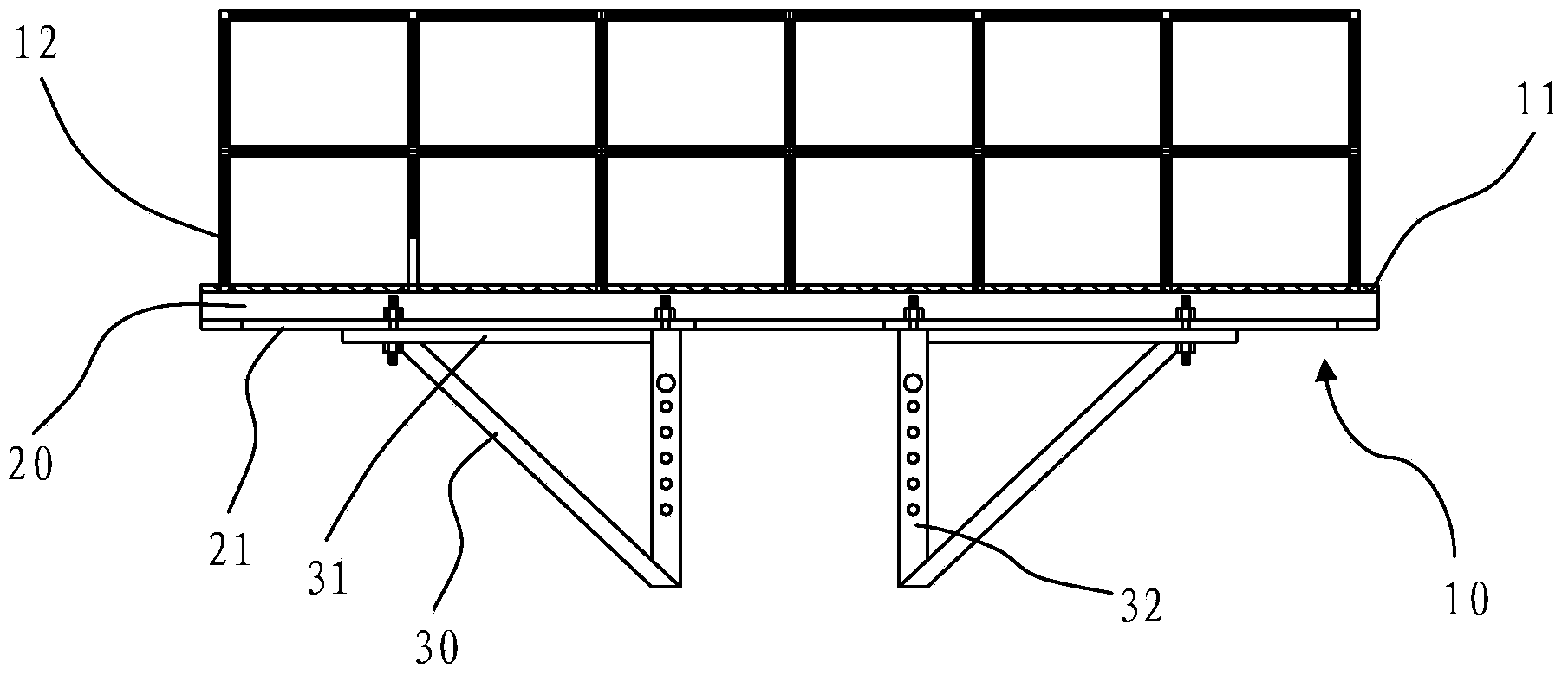 Adjustable steel pipe operation platform