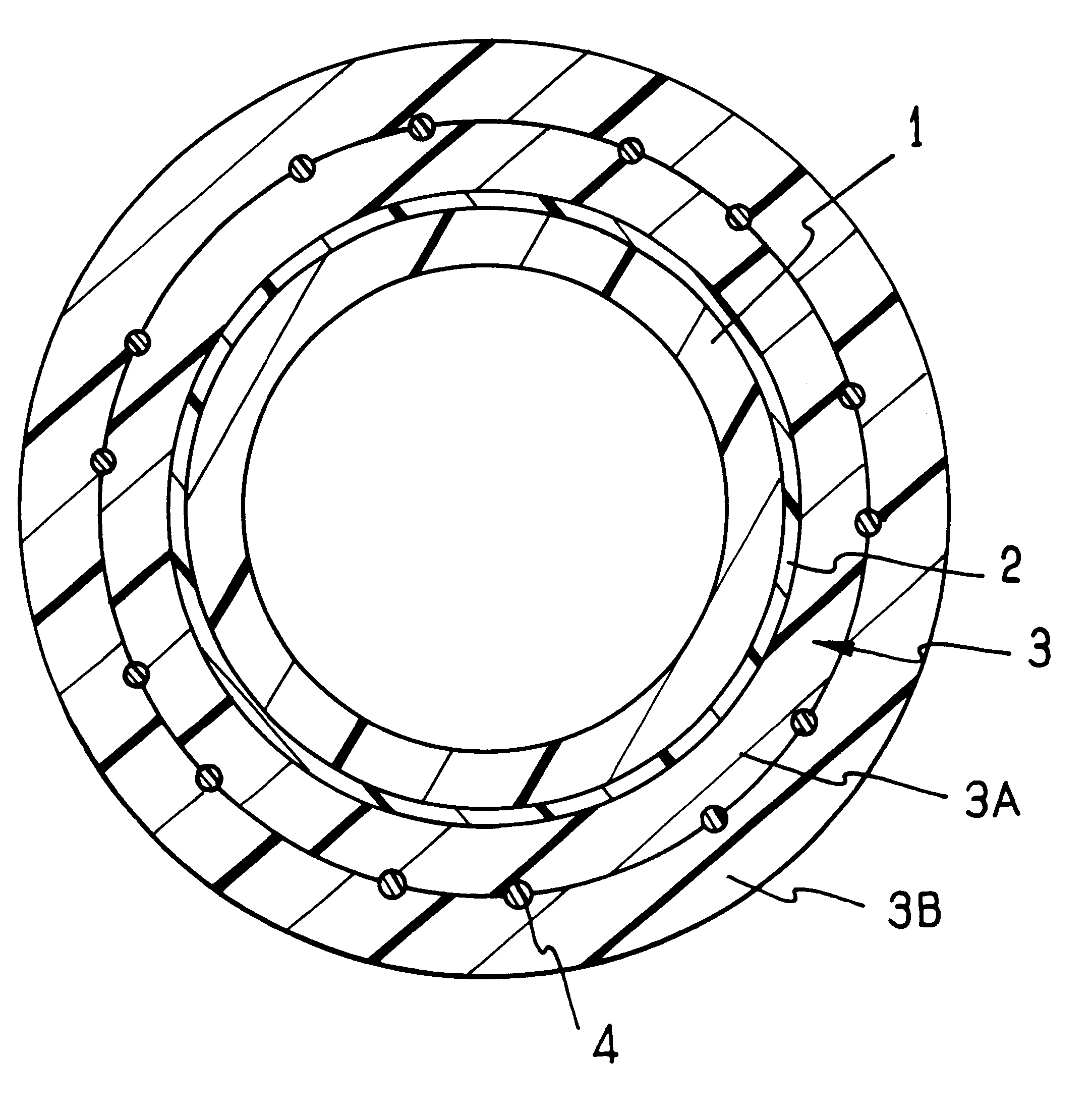 Flexible hose of multilayer plastics material