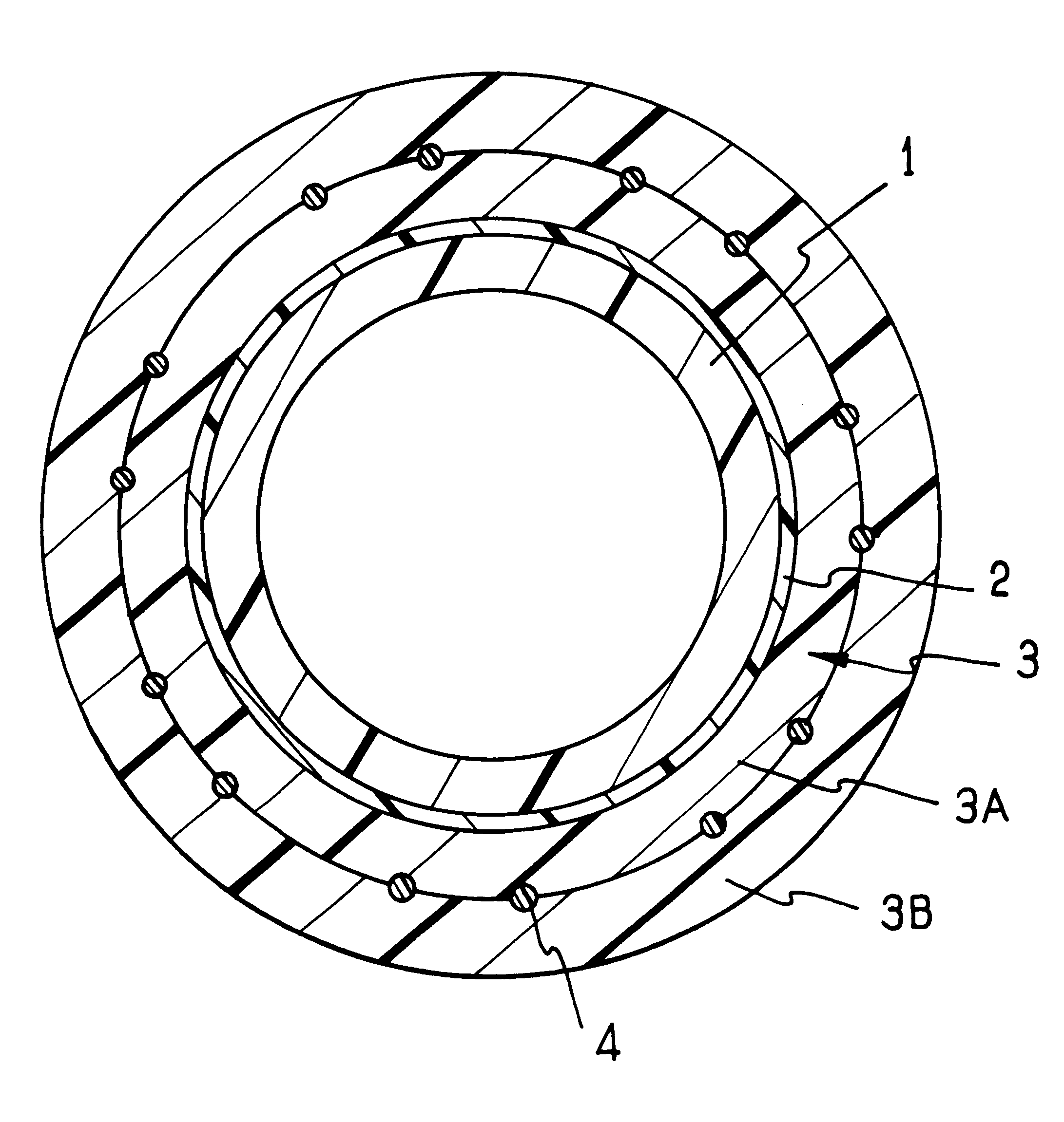 Flexible hose of multilayer plastics material