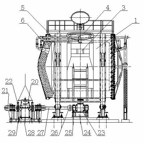 Hydraulic transmission type metal mixer