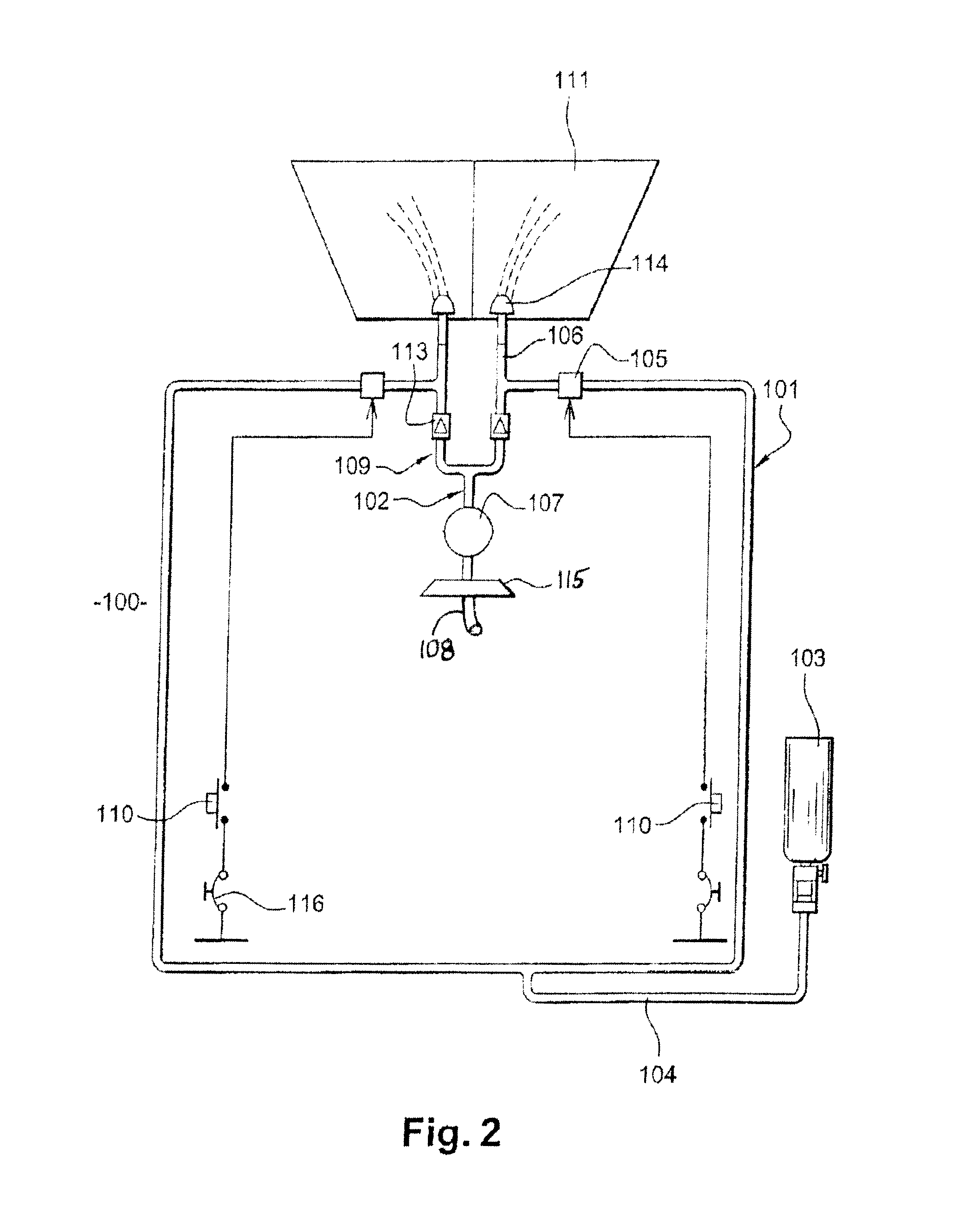 System for the spraying of spray liquid for aircraft windshield, and cockpit provided with such a spraying system