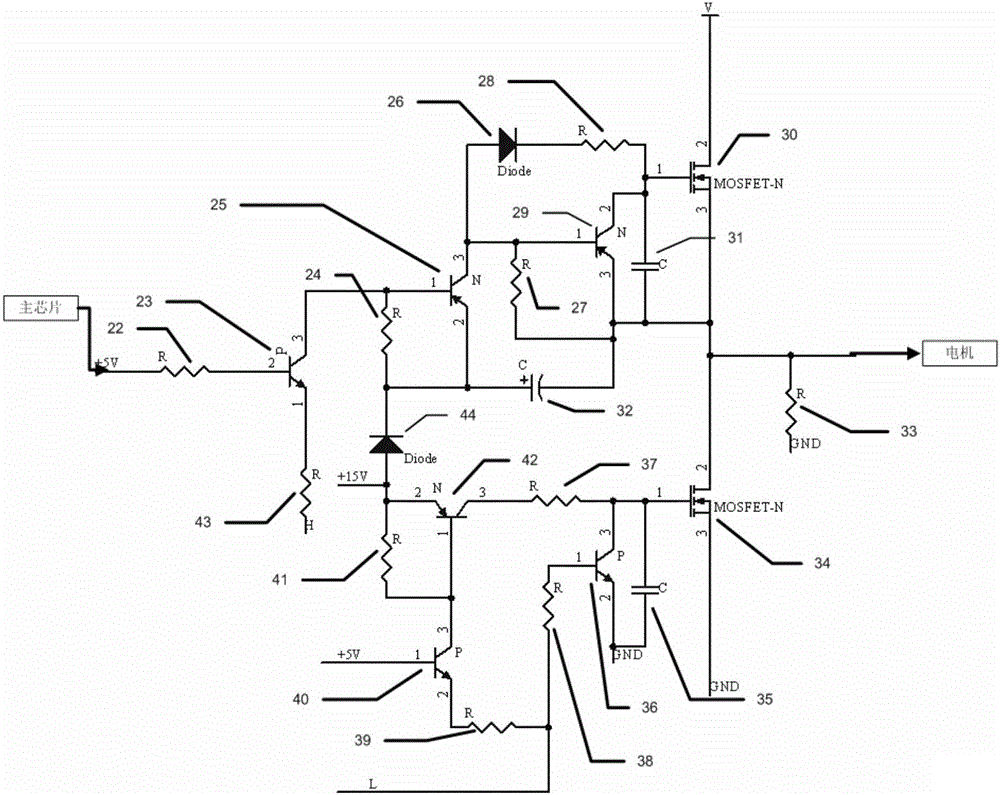 A driving circuit with electronic differential function and its application