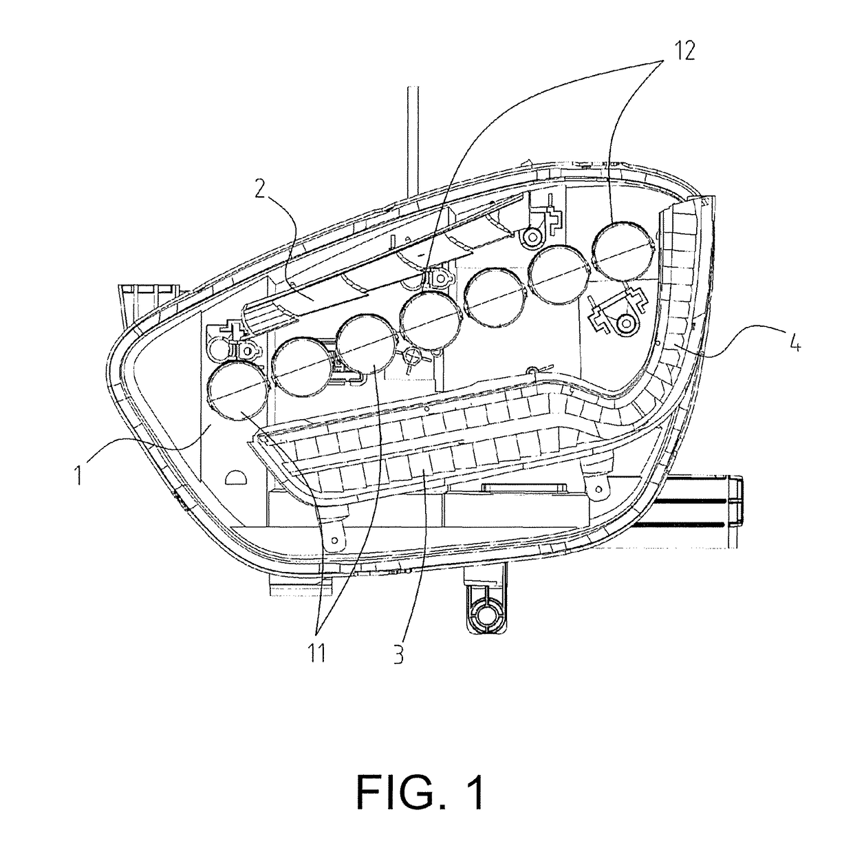 Adaptive LED multi-module headlamp with integrated dipped beam and high beam