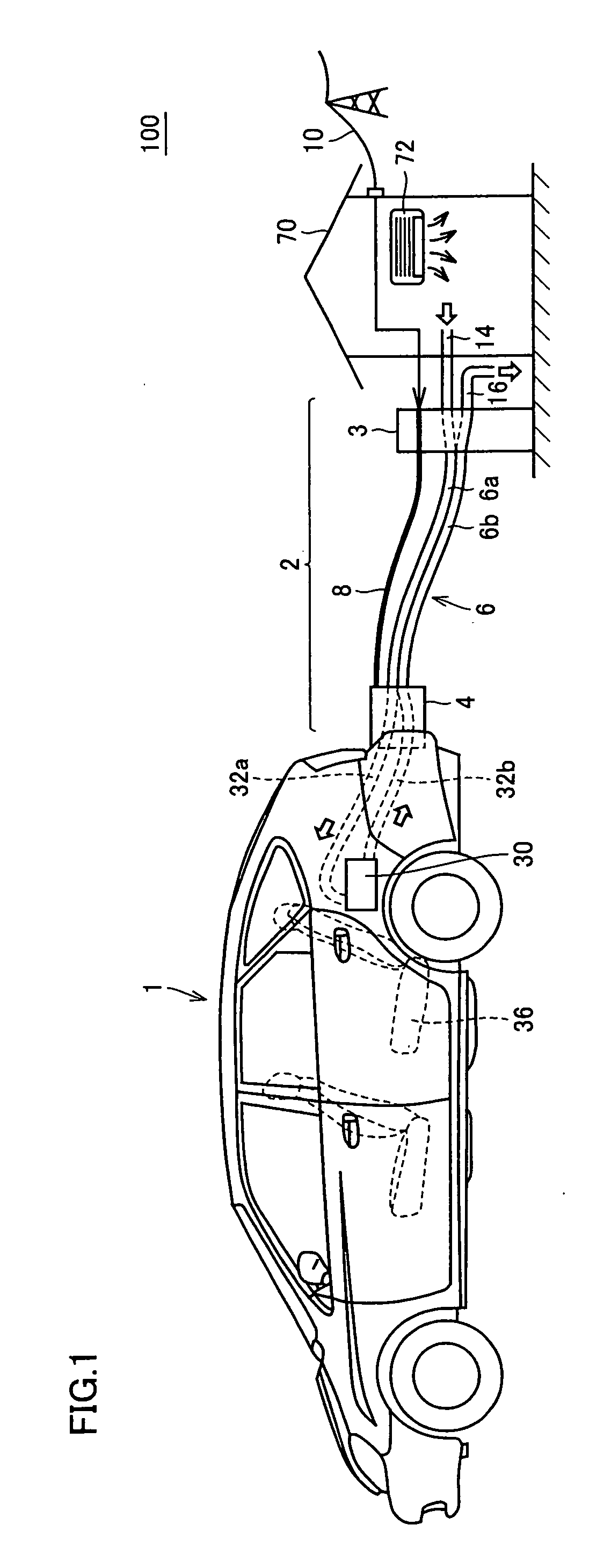Vehicle charging system, vehicle charging device and electric vehicle