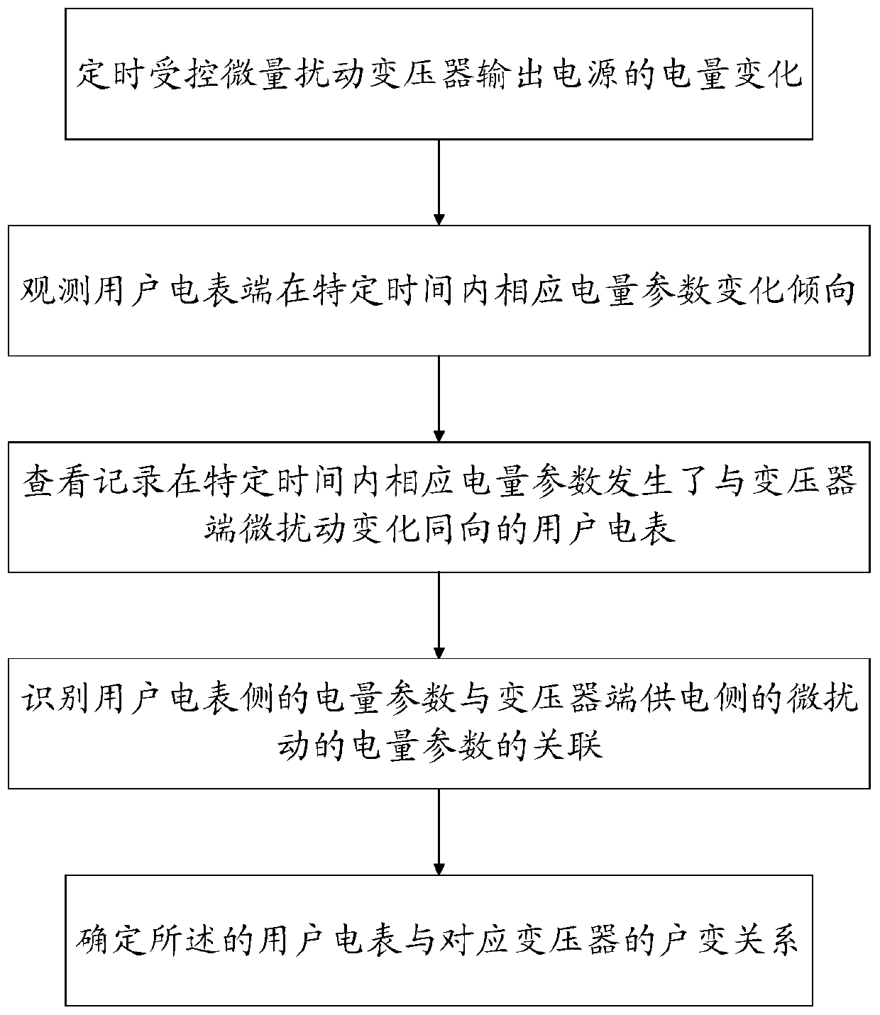 Power supply side perturbation-based power grid user and transformer relation online dynamic supervision system and method