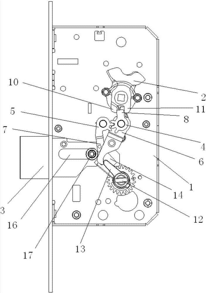 Lock body square strip base directionless structure