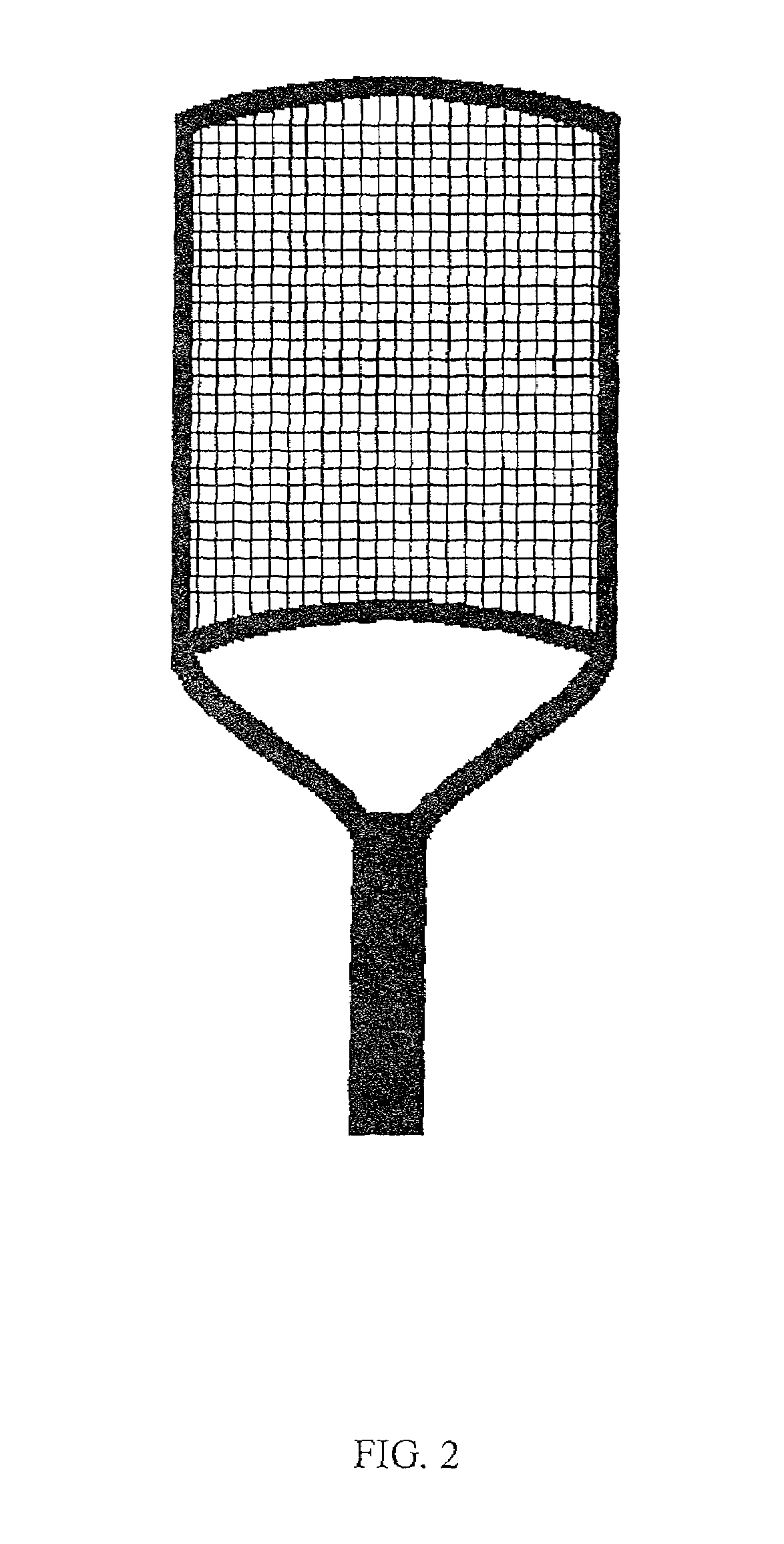 Sports racket having a uniform string structure