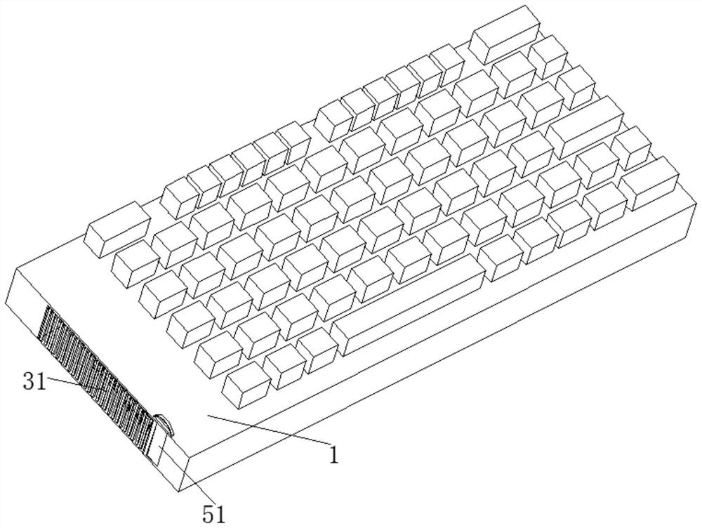 Mechanical keyboard convenient for dust removal