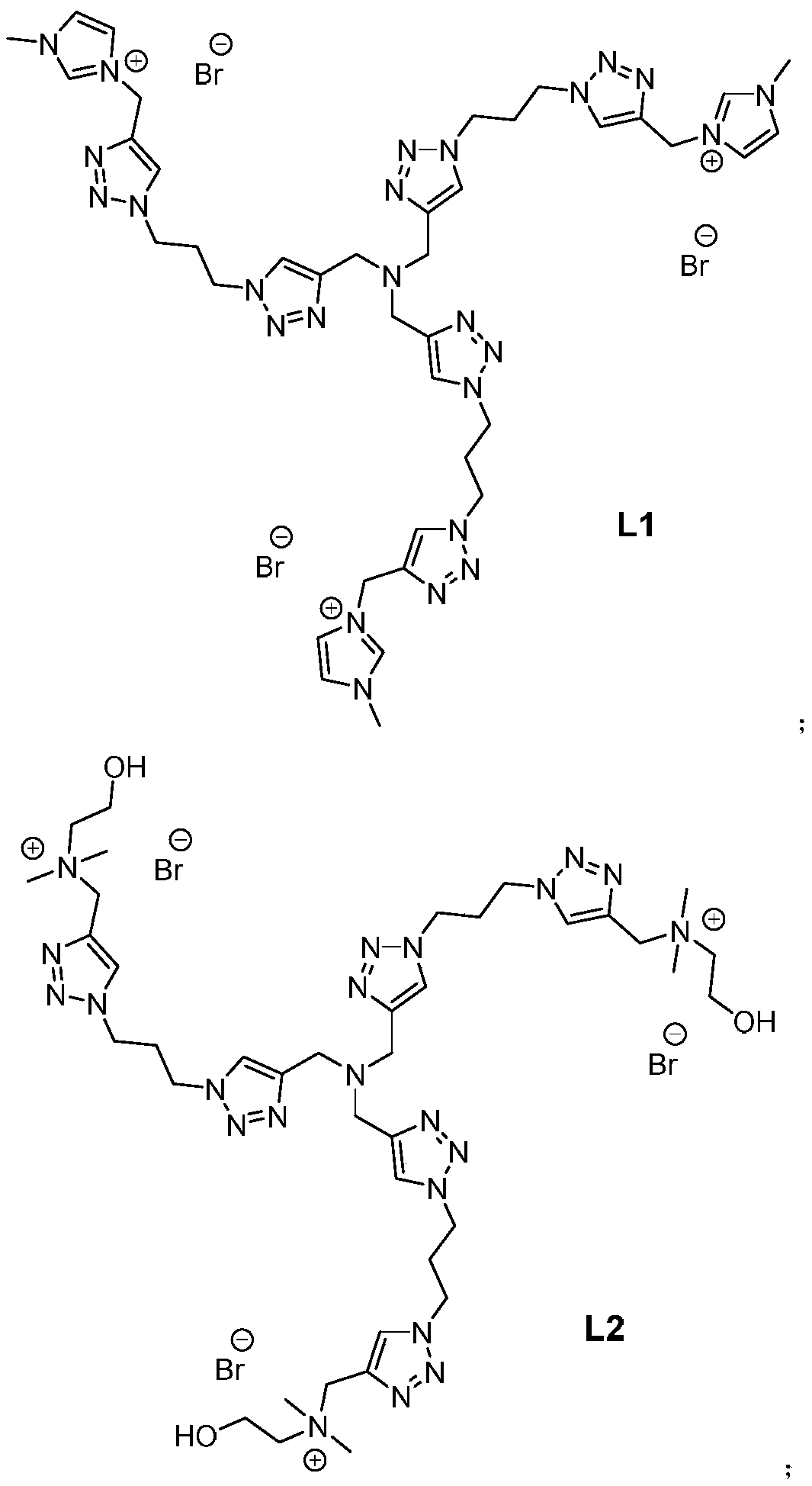 A class of functionalized ionic liquid ligands for cuaac reaction and preparation method and application thereof