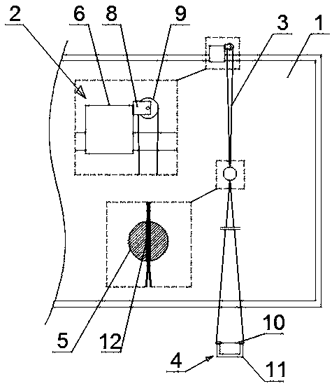 Accumulated snow removing device for solar panel on photovoltaic bracket