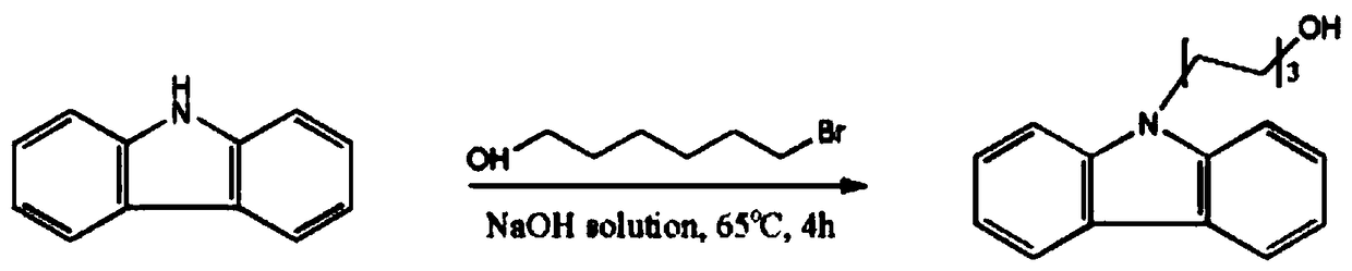 N-(6-hydroxyl hexyl) carbazole derivatives and synthesis method of N-(6-hydroxyl hexyl) carbazole and its derivative