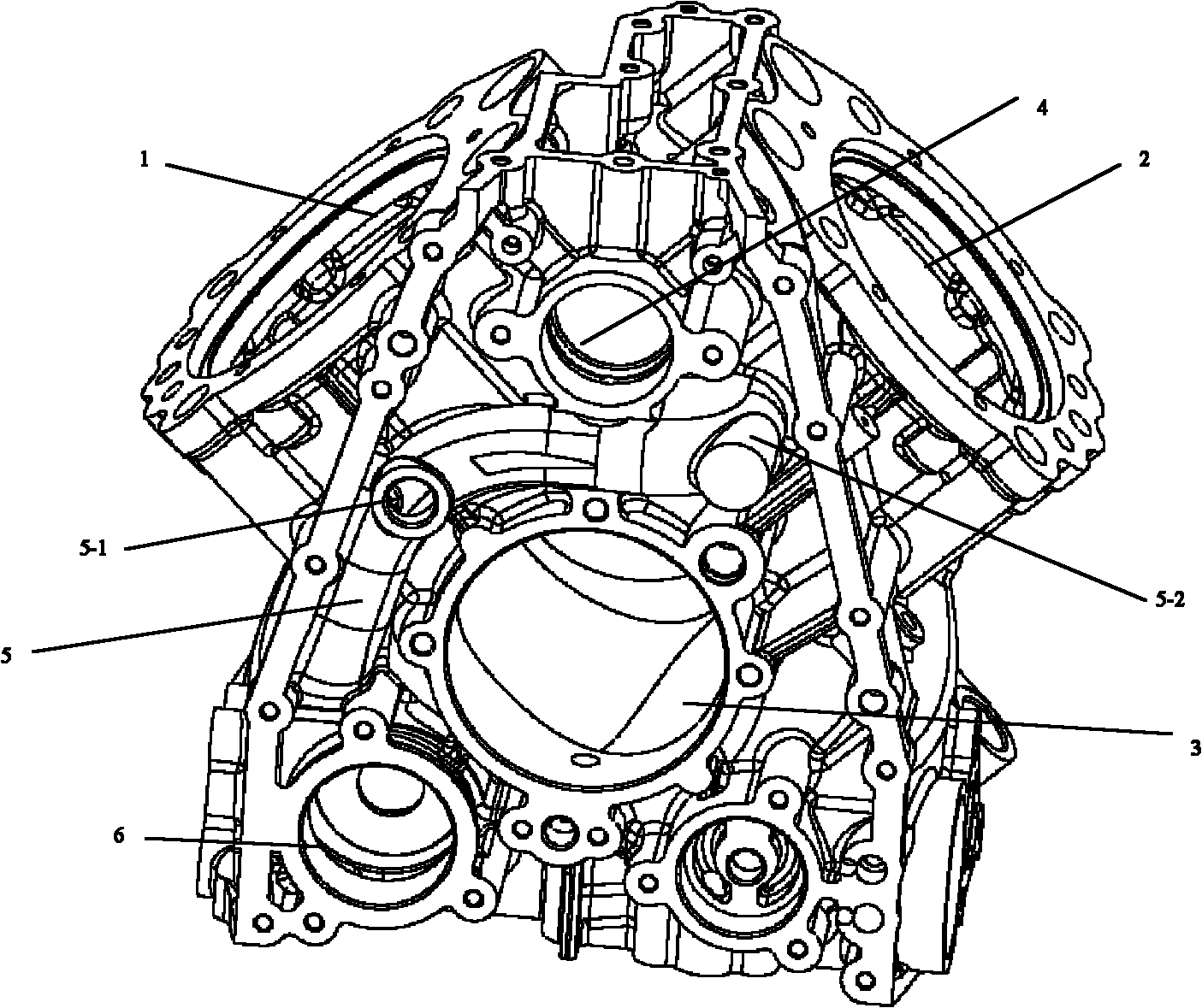 V-shaped crank circular slider internal combustion engine body and internal combustion engine applying same