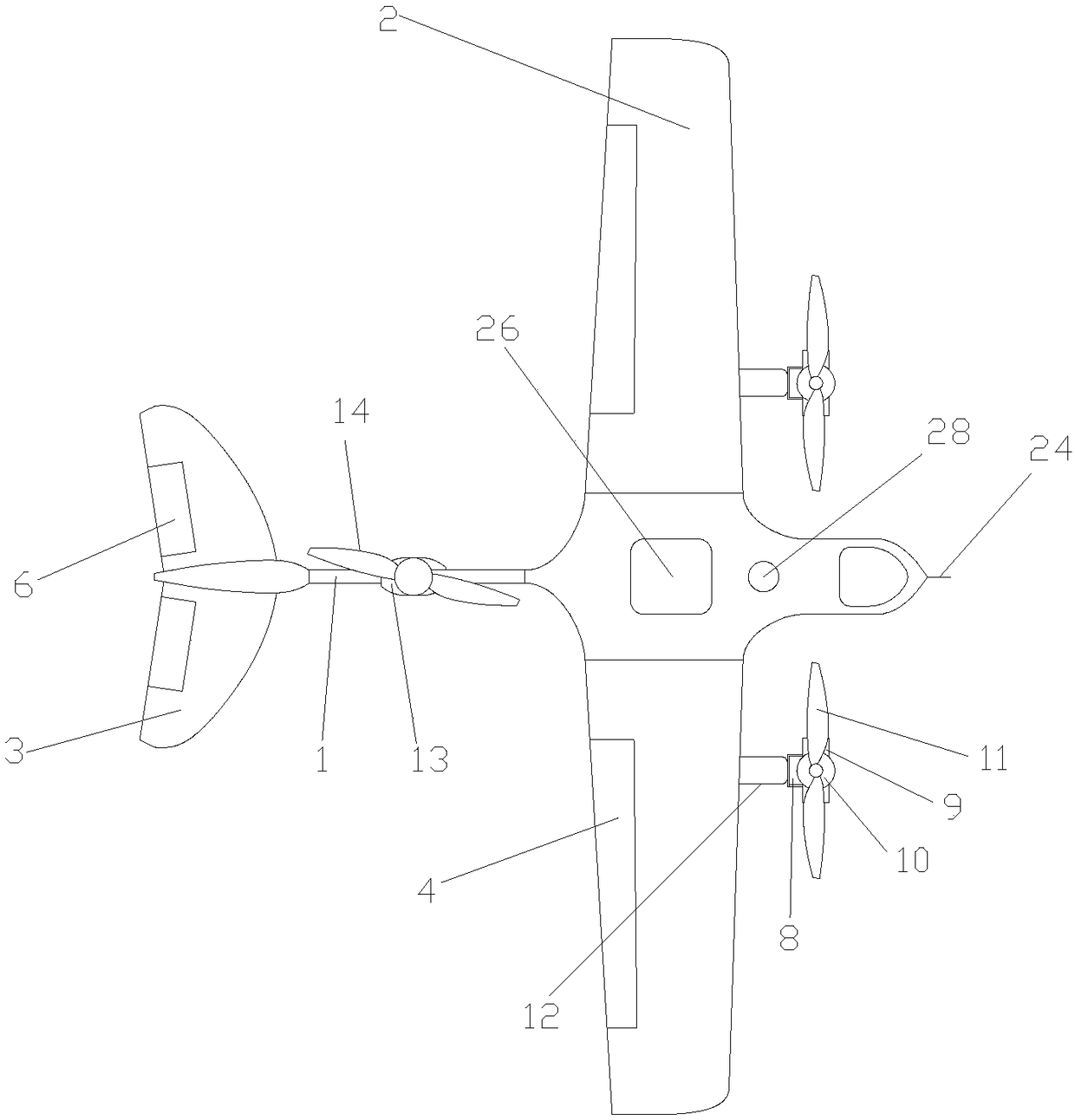 Tilting three-axis composite wing unmanned aerial vehicle and control method thereof