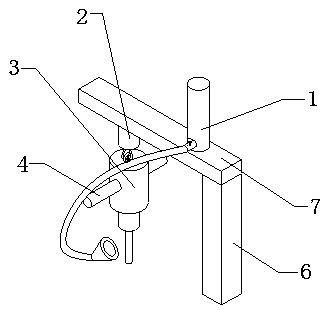 Hand-supported-type stone drilling machine