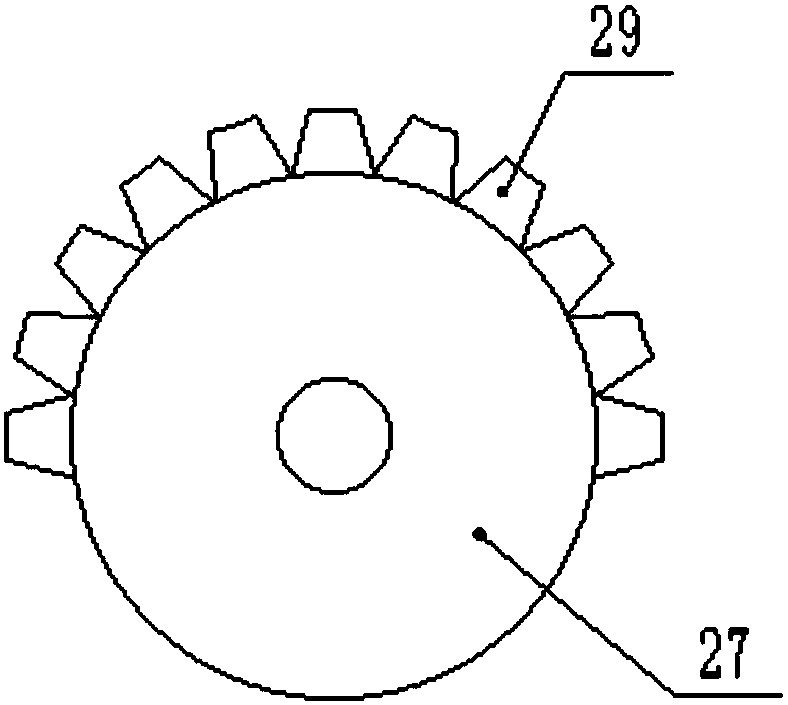 Half-gear swinging type fire hose retracting and winding device