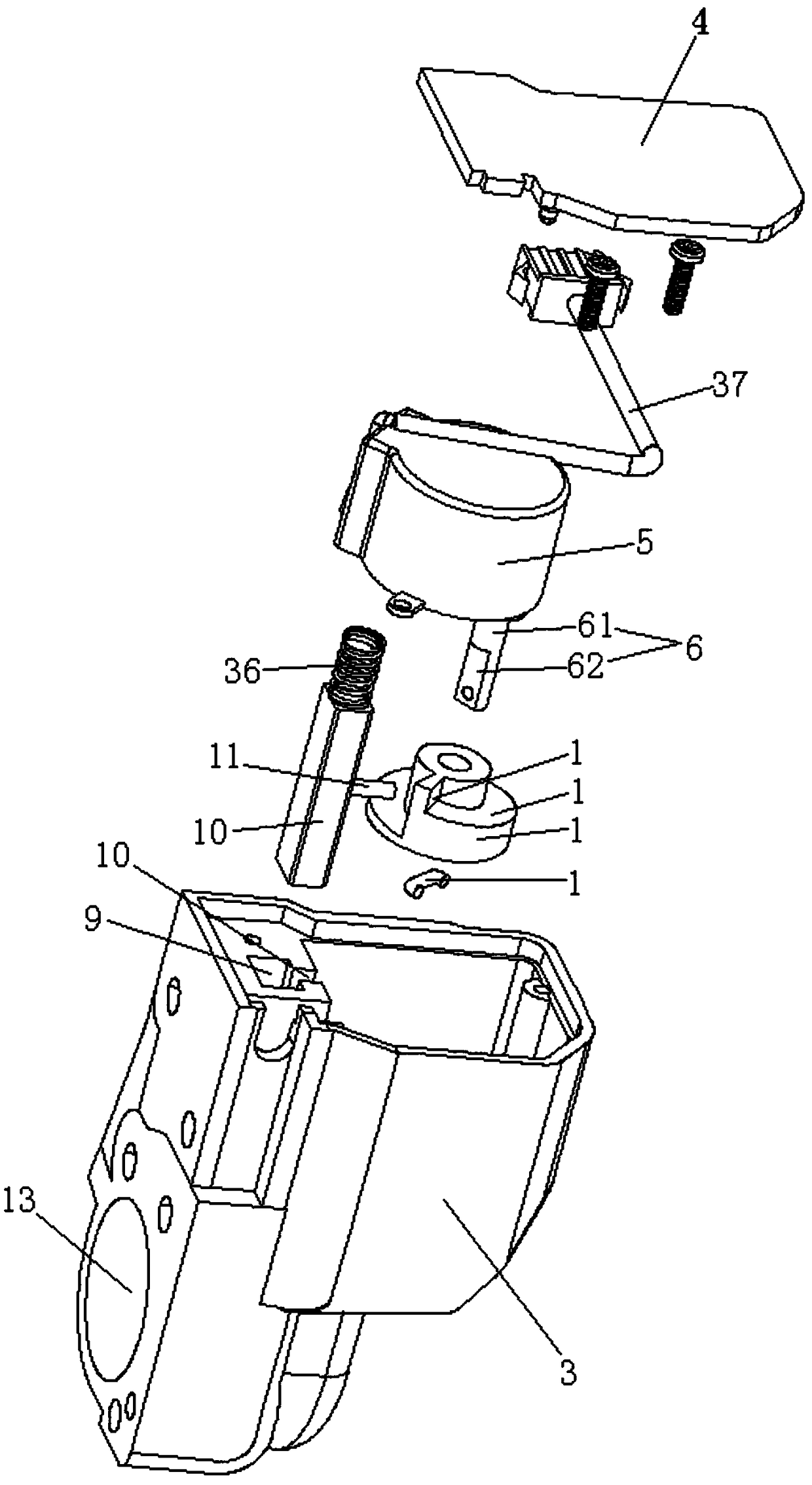 A center stay lock and an electric vehicle