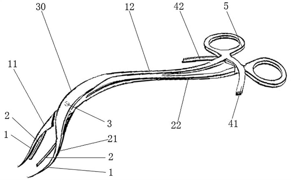 A kind of surgical forceps for mandibular angle fracture reduction