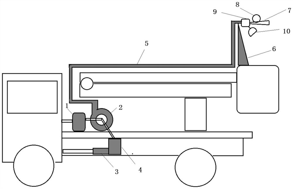 Outdoor operation bucket arm vehicle with air curtain