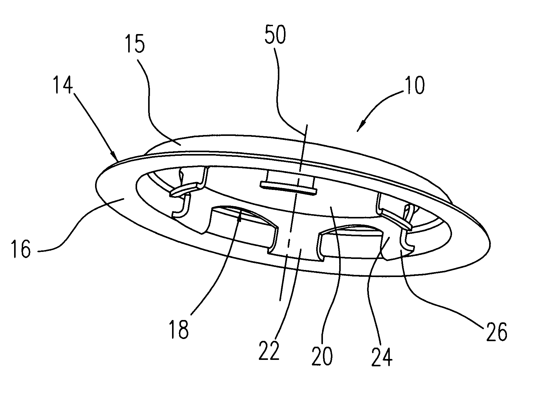 Disc clamp with snap fit for a disc drive