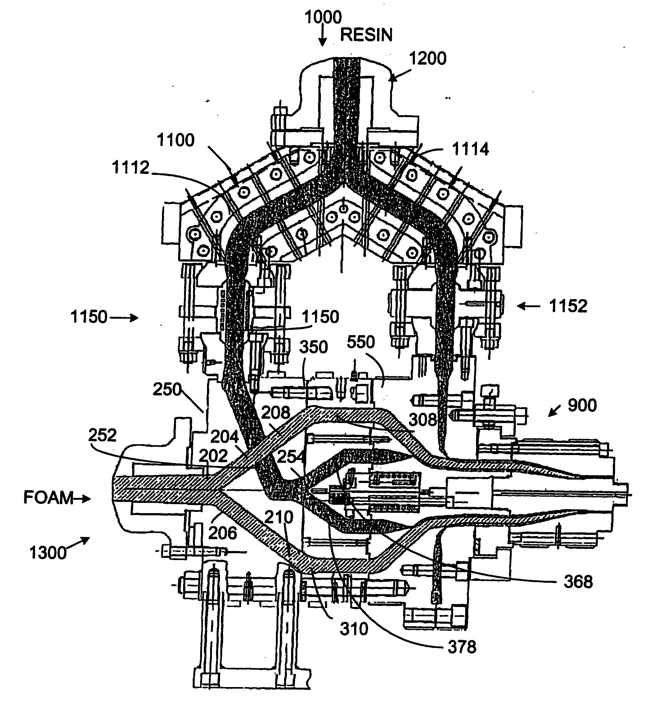 Tri-flow head assembly