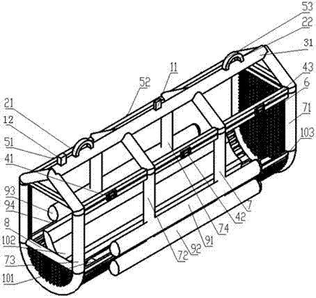 Automatic laying and recycling system for unmanned surface vehicles