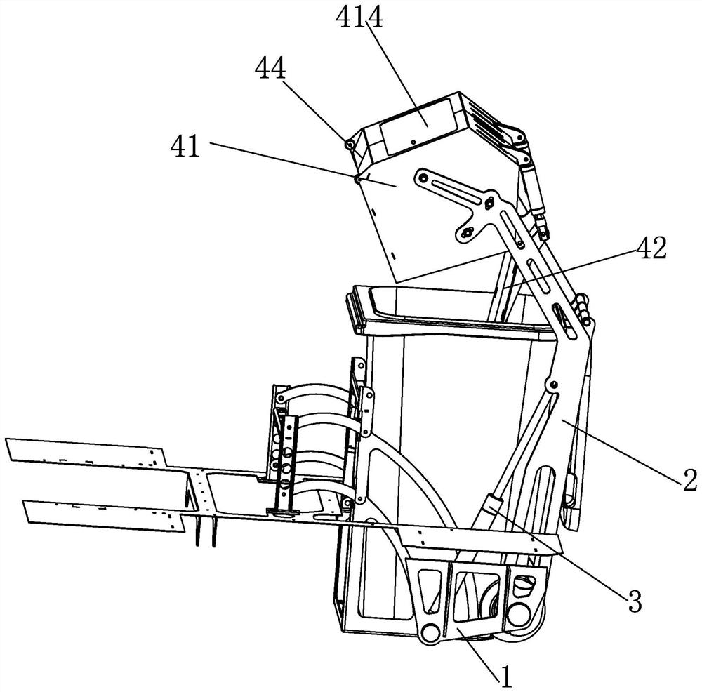 Garbage Transfer Structure for Sweeper