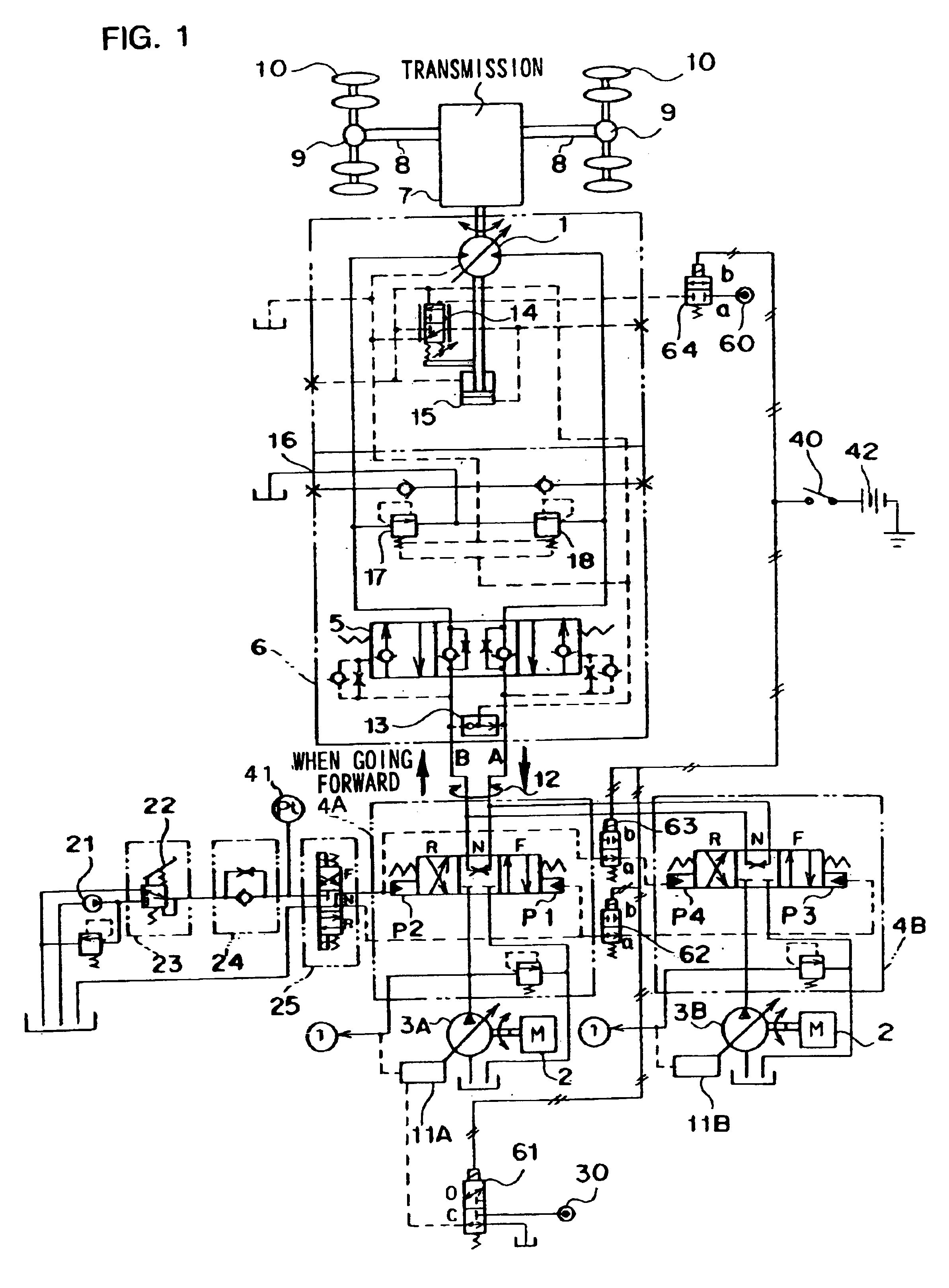 Speed control system for wheeled hydraulic traveling vehicle