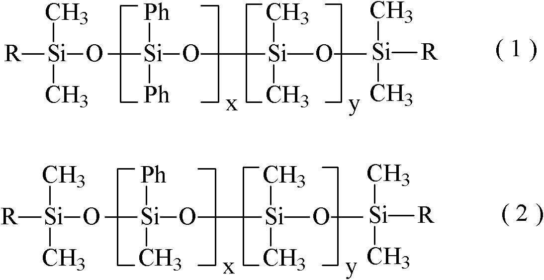 Poly(diphenyl-dimethyl siloxane) with terminals sealed by alkyloxy groups, and preparation method thereof
