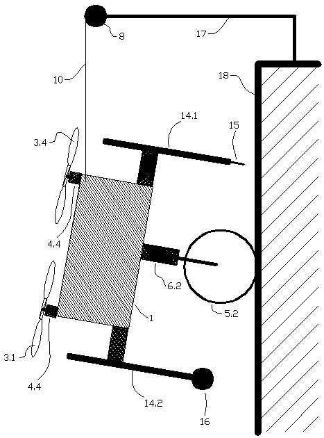 Wall climber used for curtain wall cleaning operation