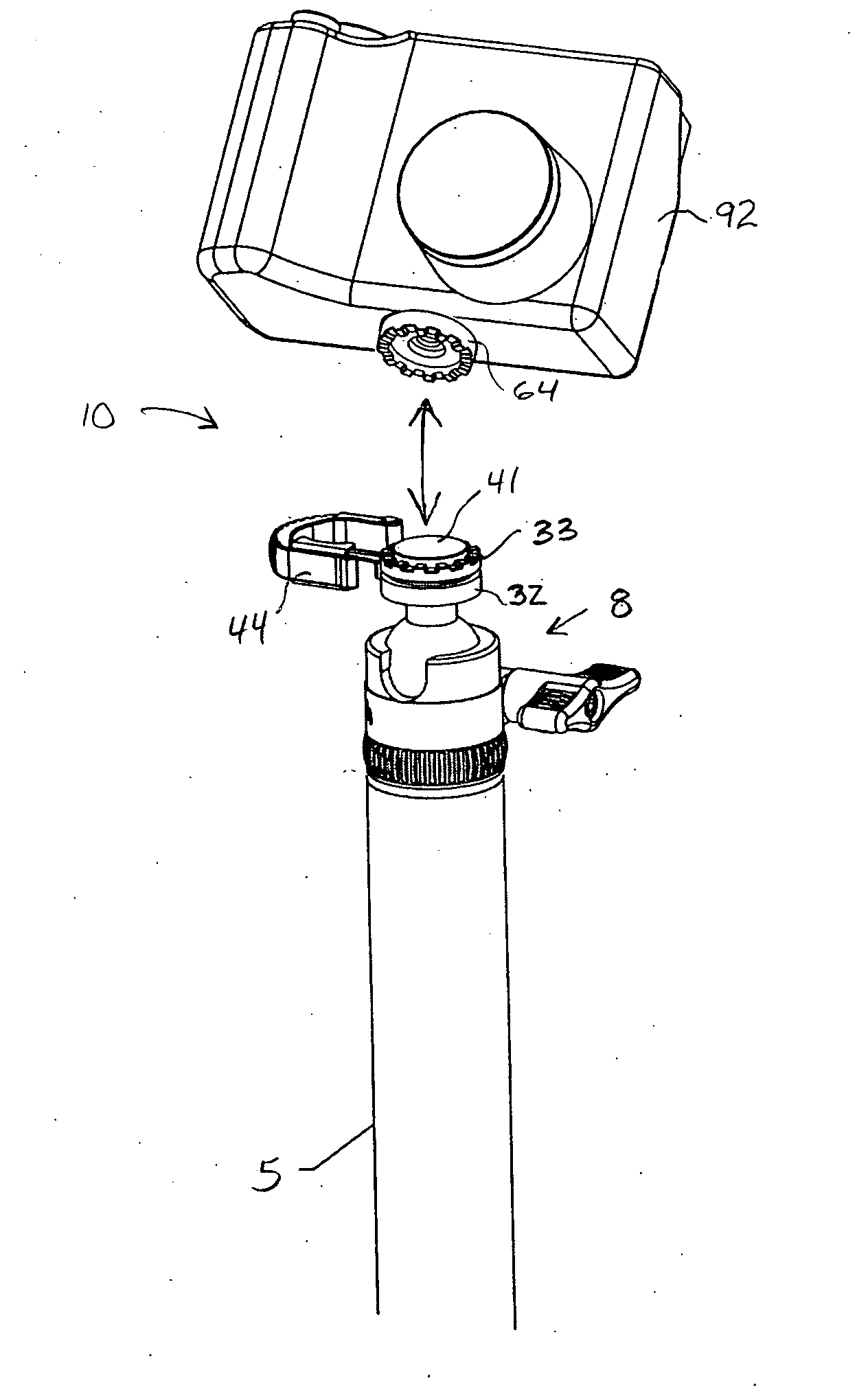 Magnetic-based releasable, adjustable camera or other device mount apparatus