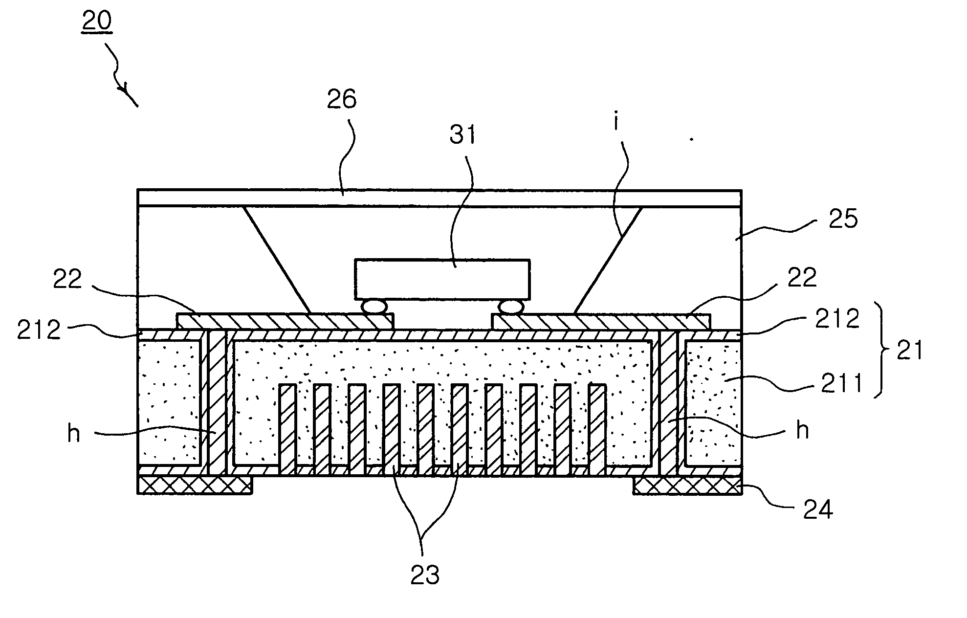 LED package using Si substrate and fabricating method thereof