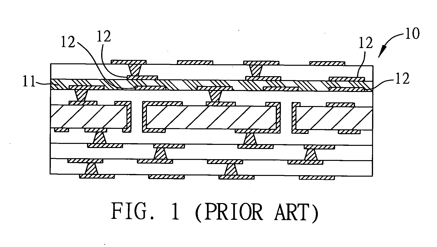 Embedded capacitor structure in circuit board and method for fabricating the same