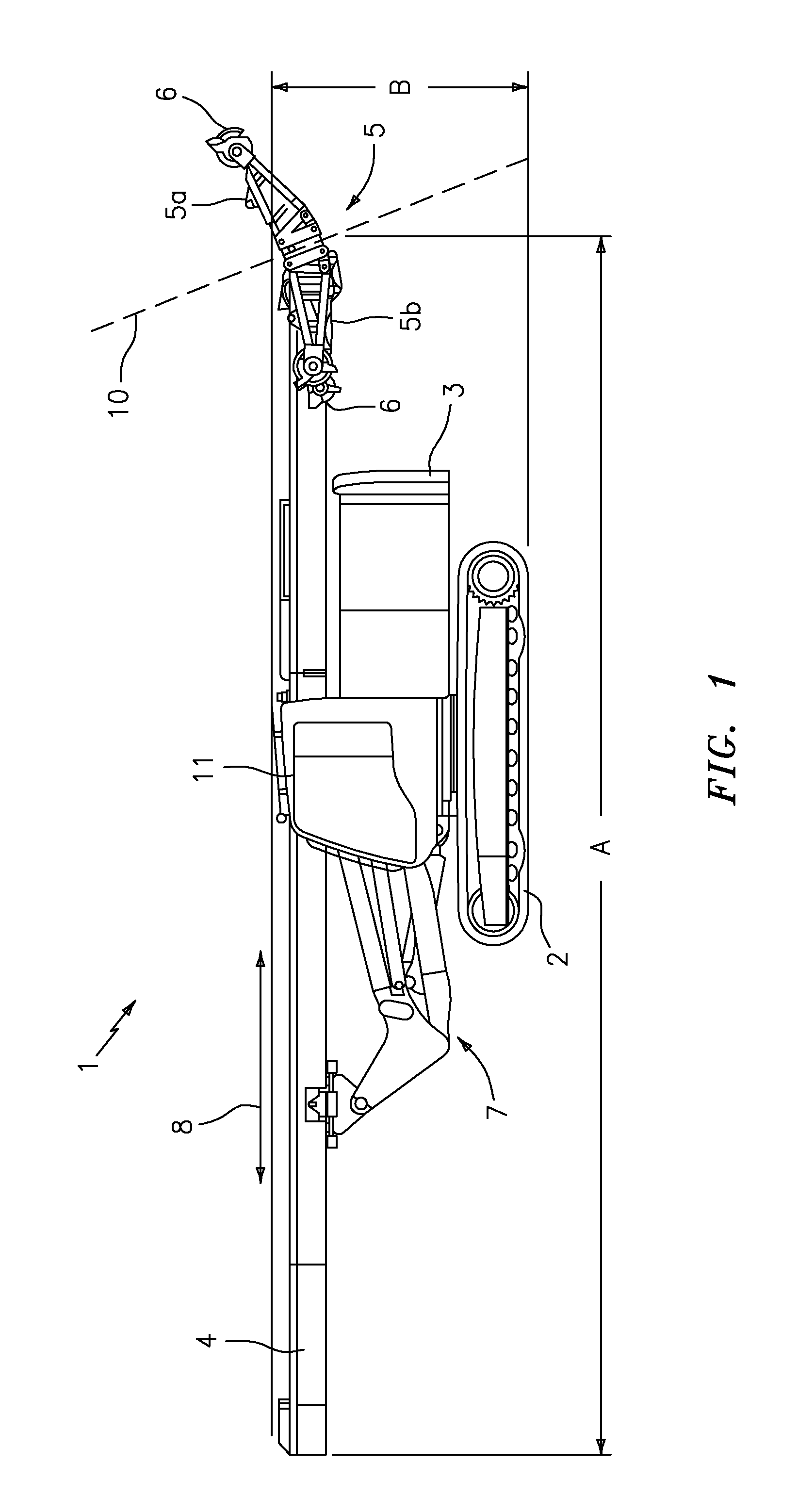 Piling and drilling rig with foldable deflection apparatus