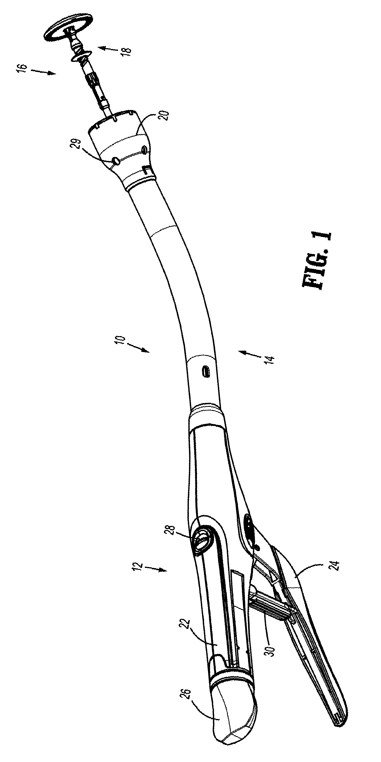 Surgical stapler with suture locator