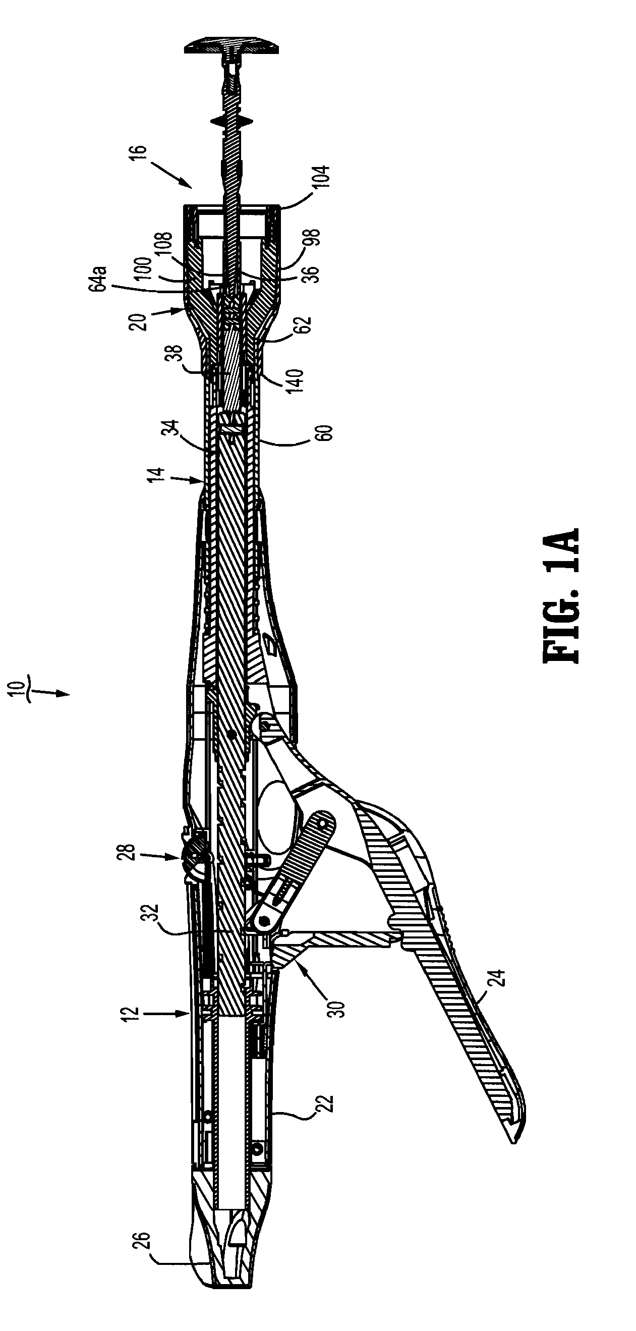 Surgical stapler with suture locator