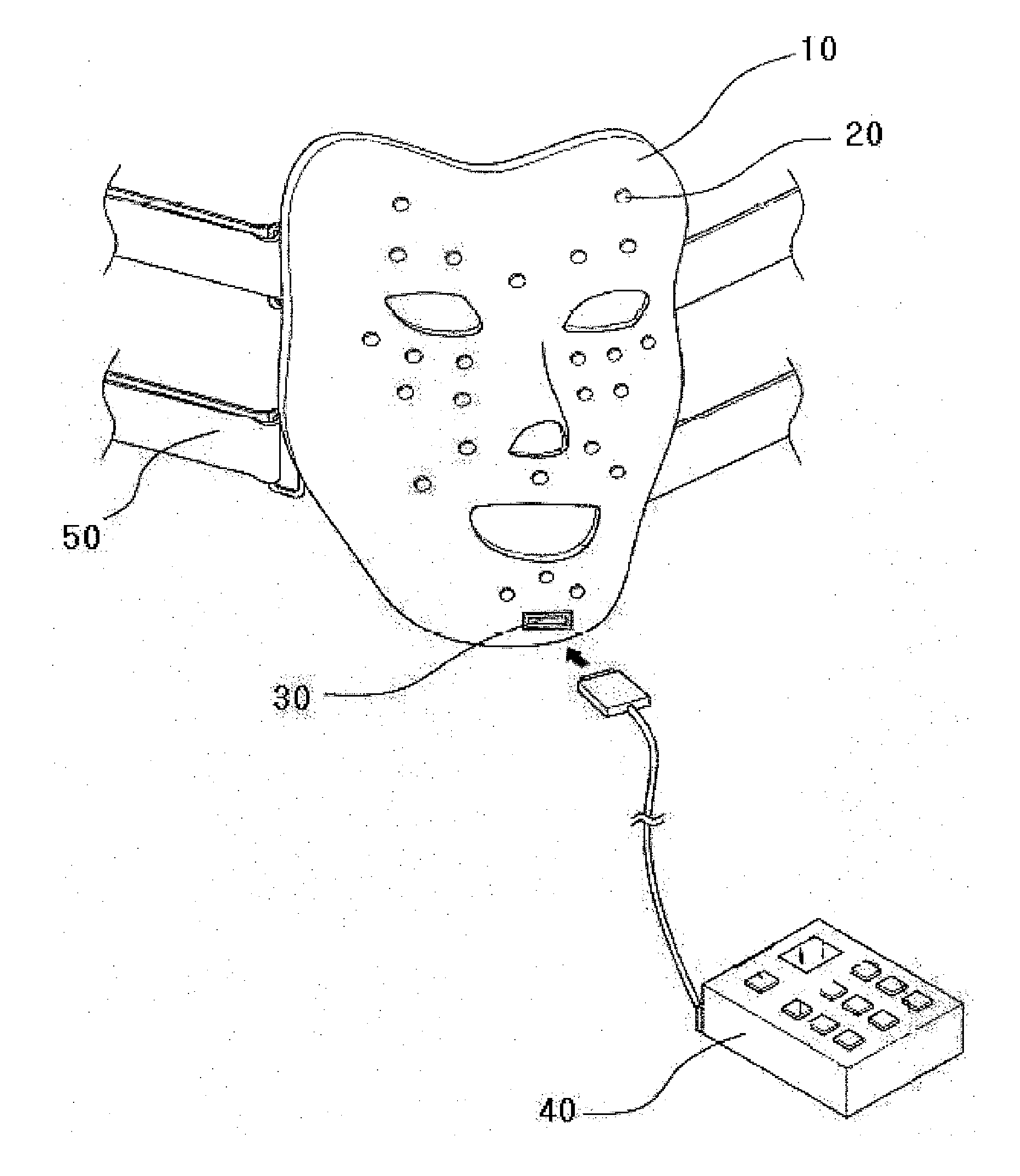 Face massaging device