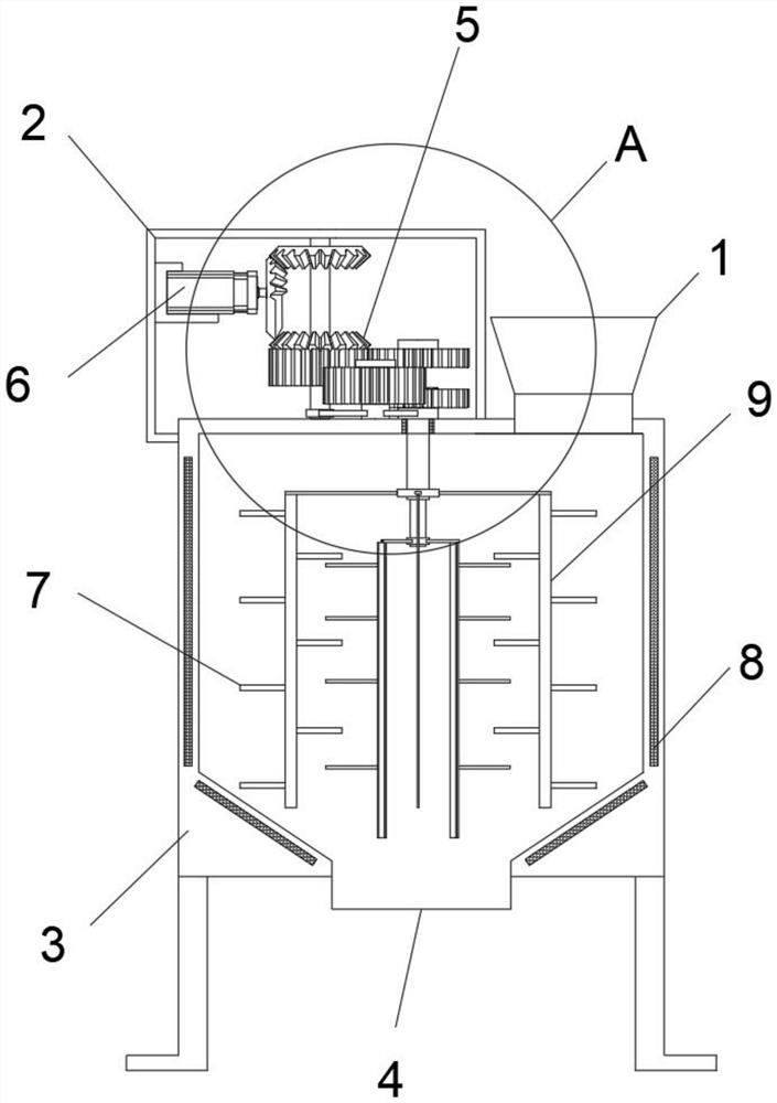 Beef cattle breeding feed processing and drying device