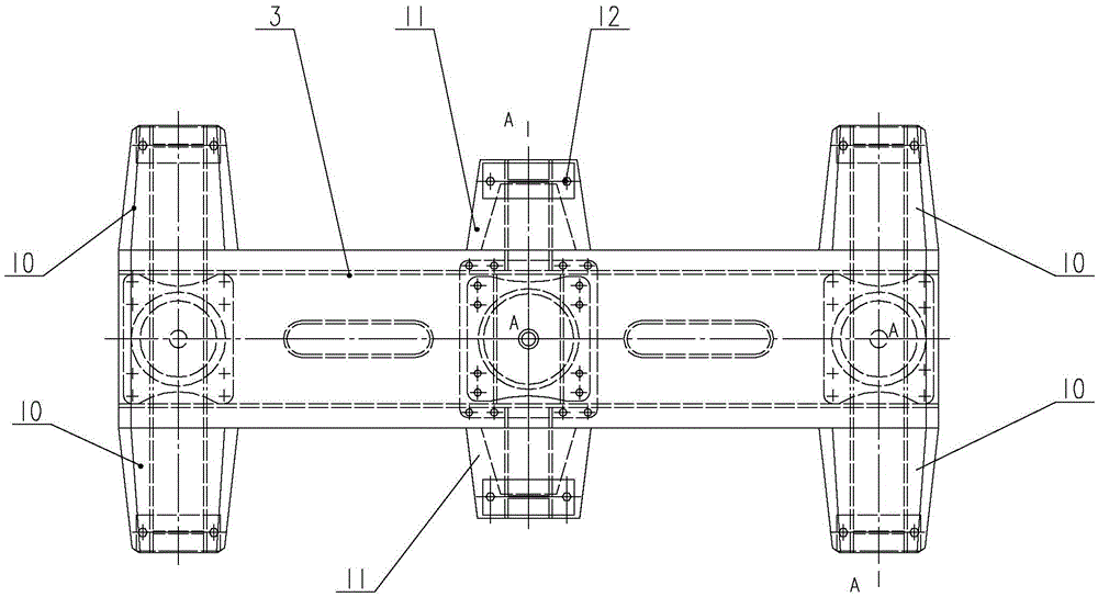 A straddle-mounted chassis device