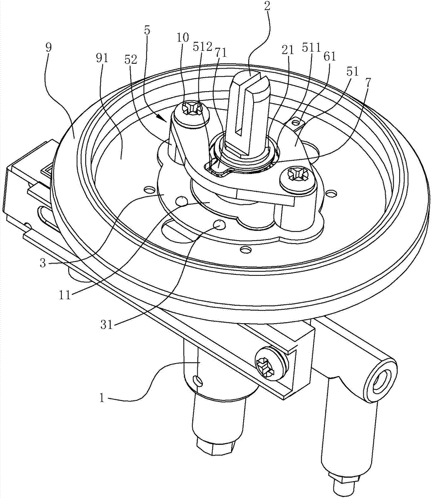 Gas valve with working state indicating function