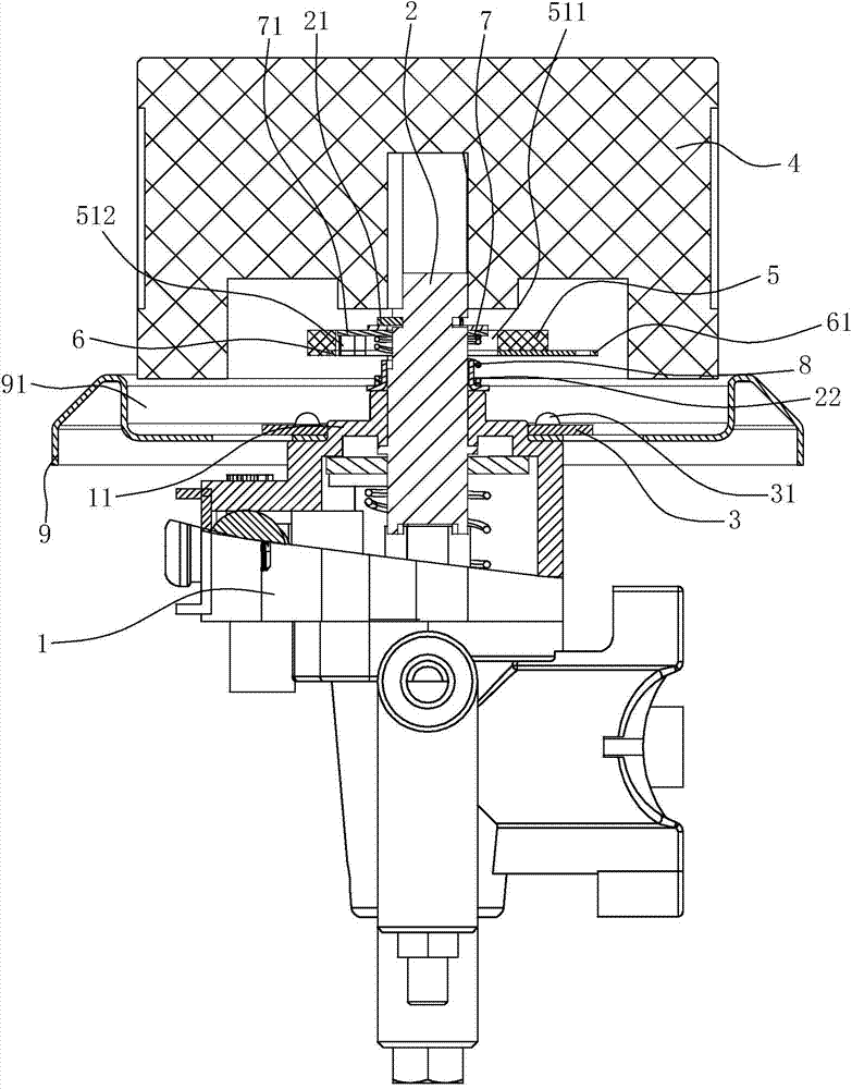 Gas valve with working state indicating function