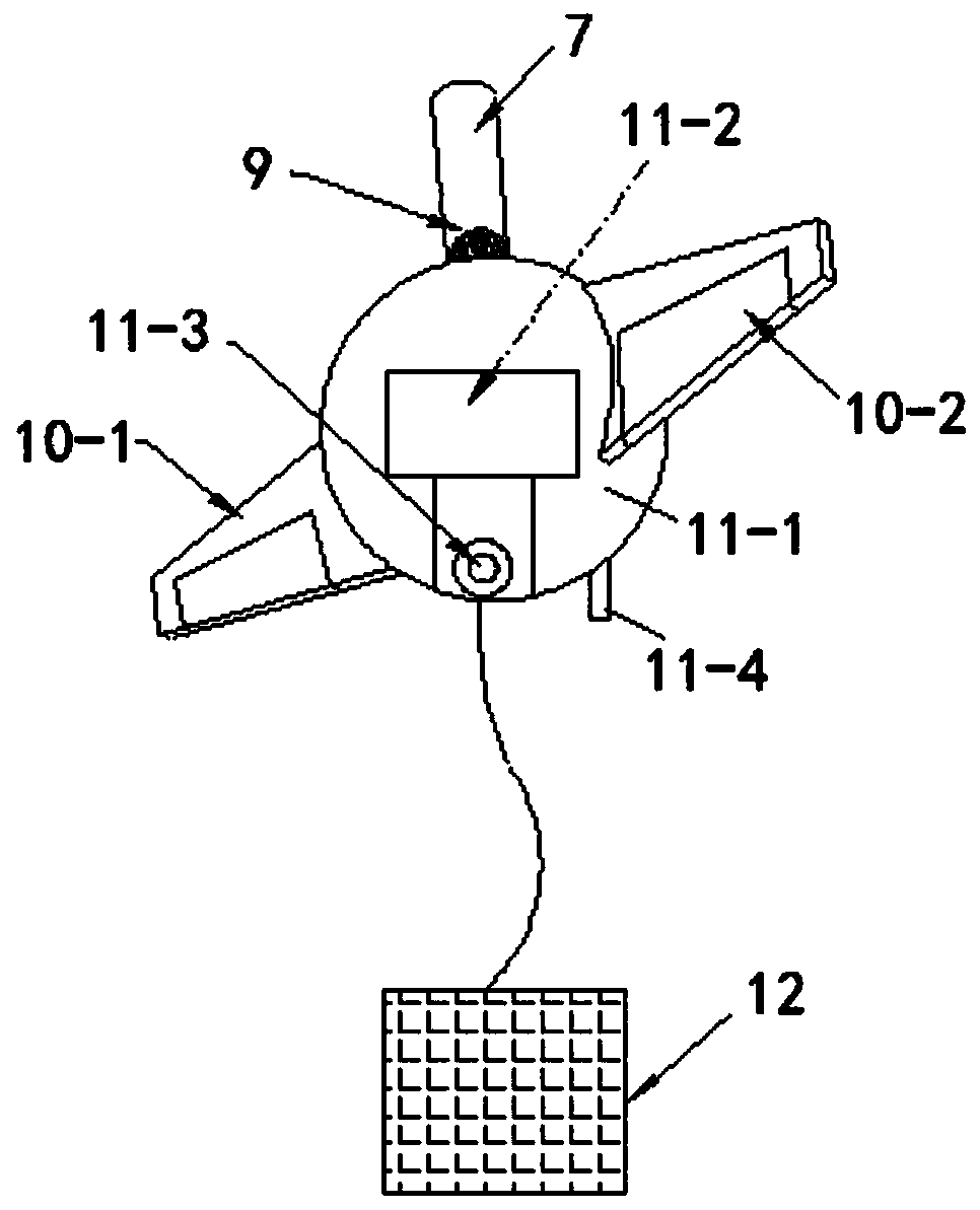 Semi-submersible type ocean current energy power generating system driven by blades