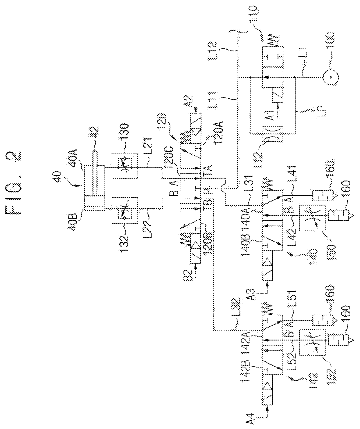 Pneumatic pressure control device and pneumatic pressure control method for automatic door