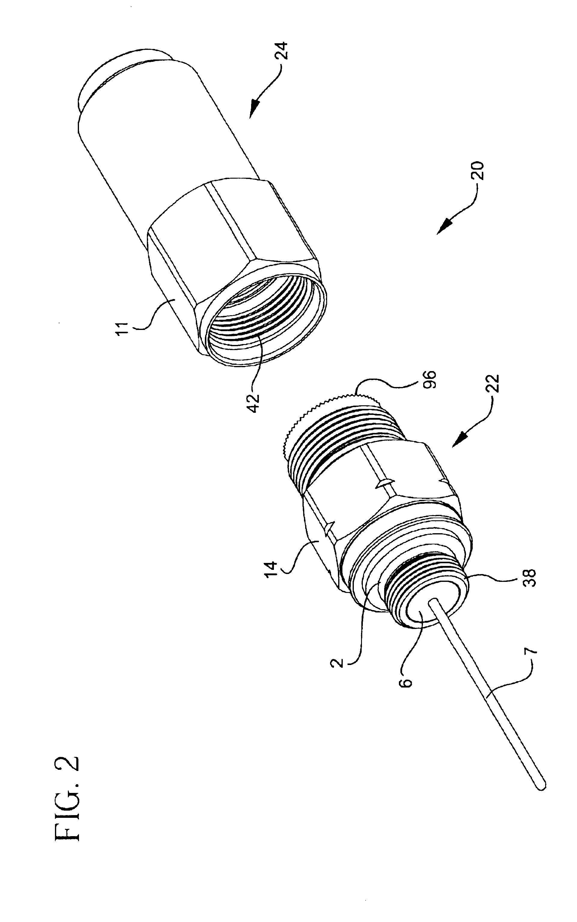 Connector for hard-line coaxial cable