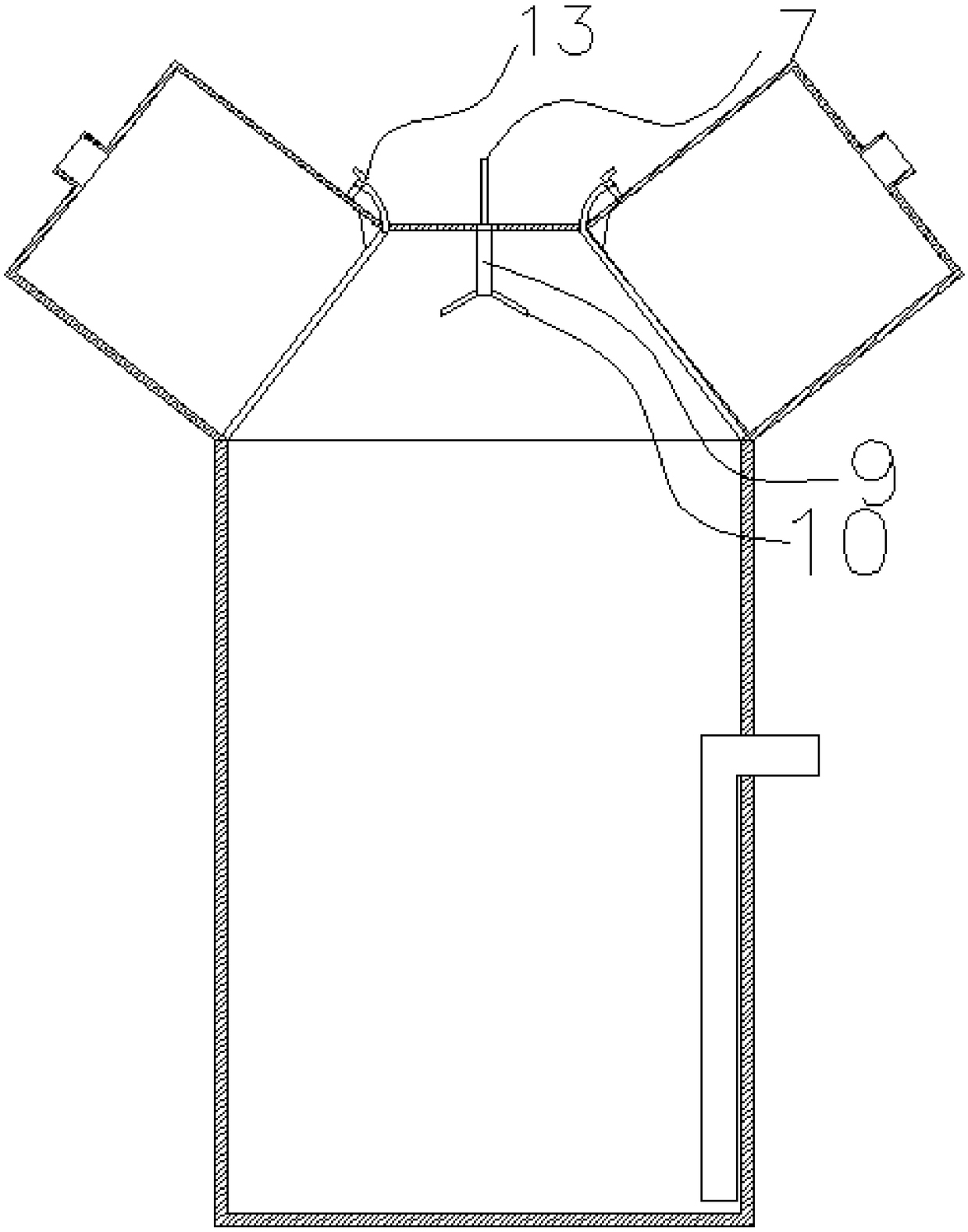 Double-side single-layer sewage treatment apparatus