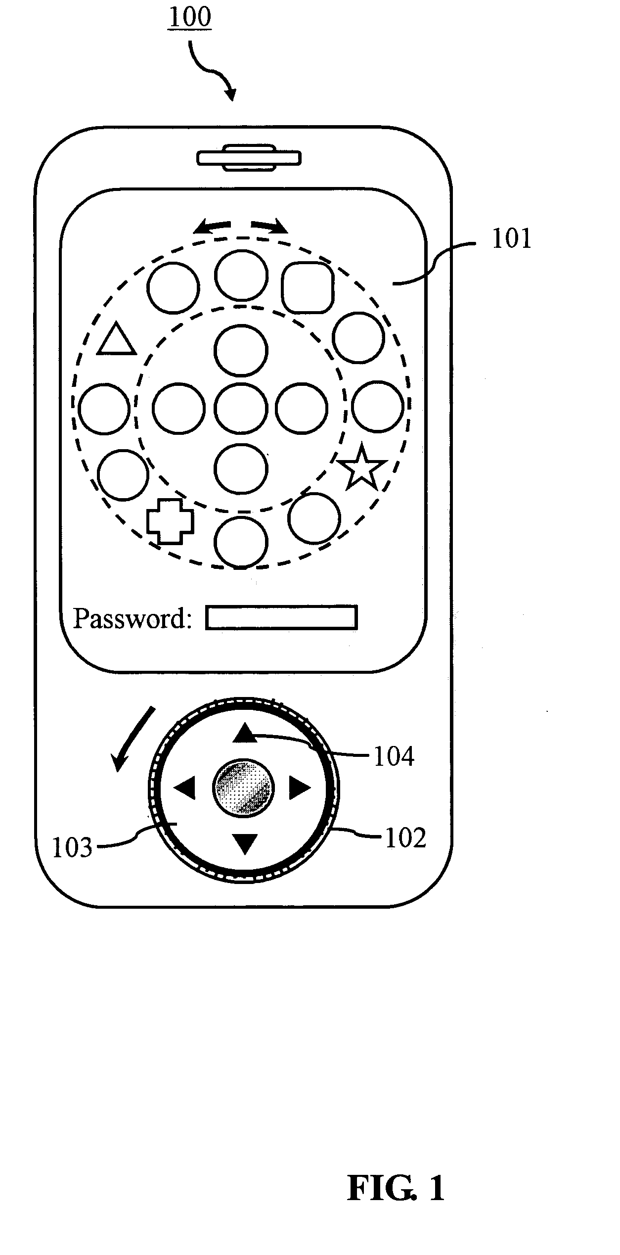 Apparatus and method for inputting graphical password using wheel interface in embedded system