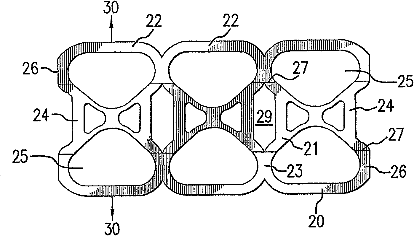 Flexible carrier having regions of higher and lower energy treatment