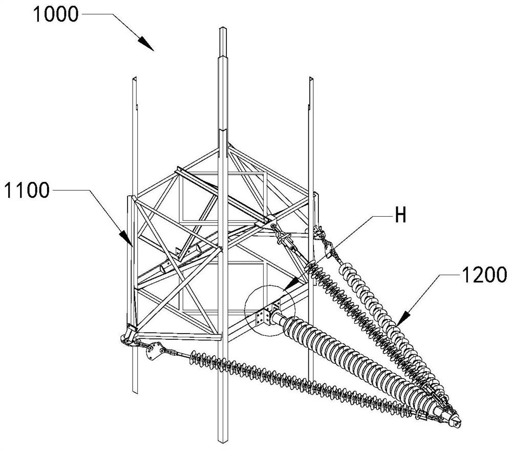Composite cross arm and power transmission tower